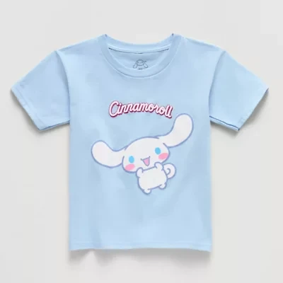 Little & Big Kid Girls Crew Neck Short Sleeve Regular Fit Cinnamoroll Graphic T-Shirt
