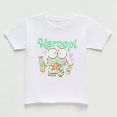 Little & Big Kid Girls Crew Neck Short Sleeve Regular Fit Hello Kitty Graphic T-Shirt