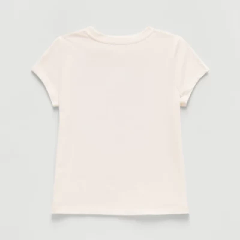 Thereabouts Little & Big Kid Girls Crew Neck Short Sleeve Classic Fit Graphic T-Shirt