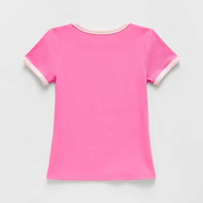 Thereabouts Little & Big Kid Girls Crew Neck Short Sleeve T-Shirt