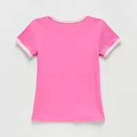 Thereabouts Little & Big Kid Girls Crew Neck Short Sleeve T-Shirt