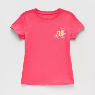 Xersion Little & Big Kid Girls Crew Neck Short Sleeve Regular Fit Graphic T-Shirt