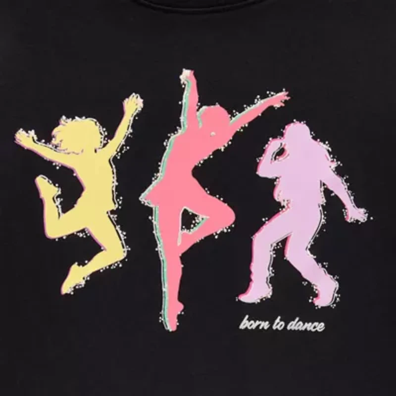 Xersion Little & Big Kid Girls Crew Neck Short Sleeve Regular Fit Graphic T-Shirt