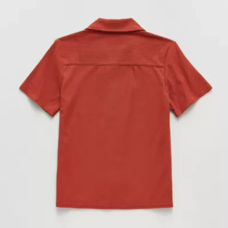 Thereabouts Little & Big Kid Boys Short Sleeve Fitted Regular Fit Button-Down Shirt