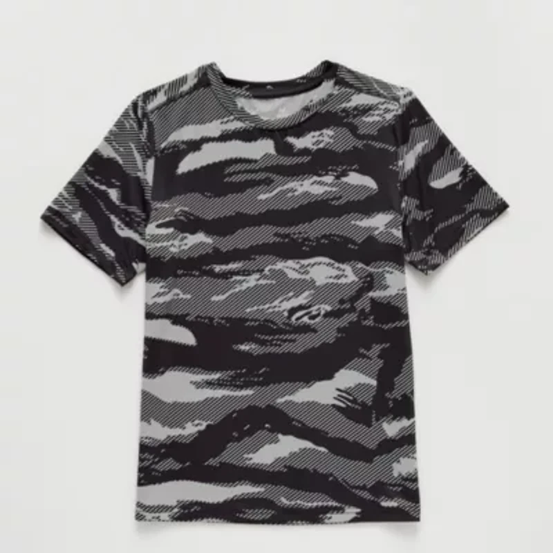 Xersion Little & Big Kid Boys Crew Neck Short Sleeve Moisture Wicking Active T-Shirt