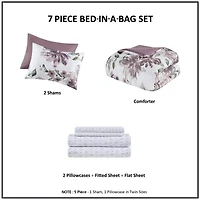 Madison Park Essentials Leena Floral Complete Bedding Set with Sheets