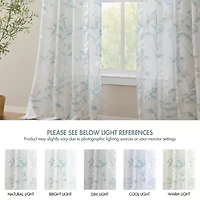 Madison Park Vera Burnout Printed Grommet Top Sheer Set of 2 Curtain Panel