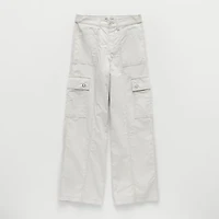 Vanilla Star Big Kid Girls Wide Leg Cargo Pant