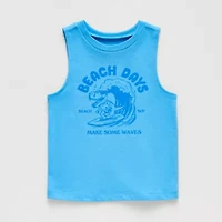 Okie Dokie Toddler & Little Boys Round Neck Sleeveless Tank Top