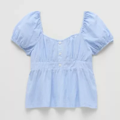 Thereabouts Little & Big Kid Girls Sweetheart Neck Short Sleeve Babydoll Top