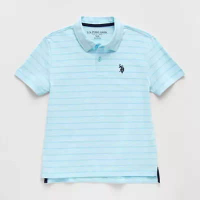 U.S. Polo Assn. Little & Big Kid Boys Short Sleeve Regular Fit Embroidered Shirt