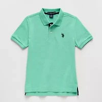U.S. Polo Assn. Little & Big Kid Boys Short Sleeve Regular Fit Embroidered Shirt