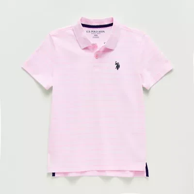 U.S. Polo Assn. Little & Big Kid Boys Short Sleeve Regular Fit Embroidered Shirt