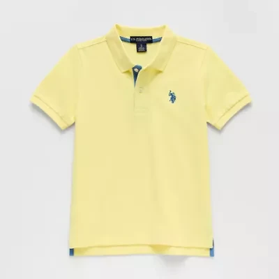 U.S. Polo Assn. Little & Big Kid Boys Short Sleeve Regular Fit Embroidered Shirt