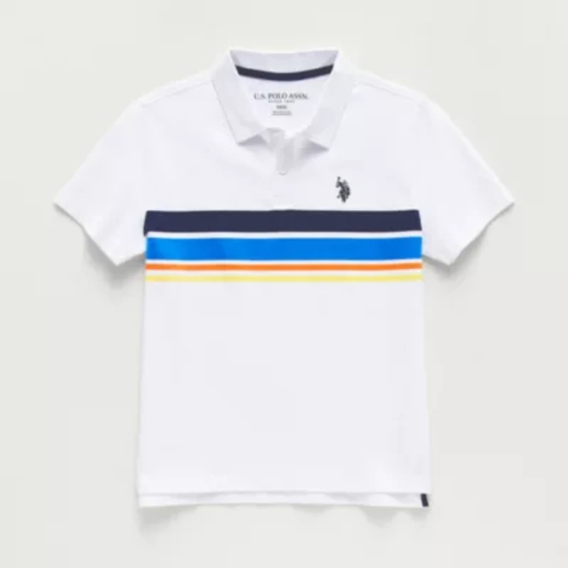U.S. Polo Assn. Little & Big Kid Boys Short Sleeve Regular Fit Embroidered Shirt