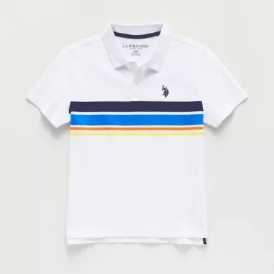 U.S. Polo Assn. Little & Big Kid Boys Short Sleeve Regular Fit Embroidered Shirt