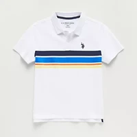 U.S. Polo Assn. Little & Big Kid Boys Short Sleeve Regular Fit Embroidered Shirt