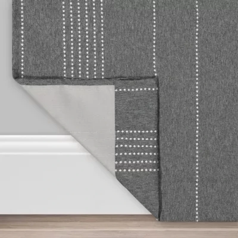 Eclipse Ronneby Stripe Grommet Top Blackout Single Curtain Panel