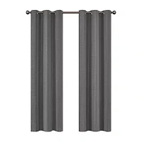 Eclipse Ronneby Stripe Grommet Top Blackout Single Curtain Panel