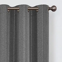 Eclipse Ronneby Stripe Grommet Top Blackout Single Curtain Panel