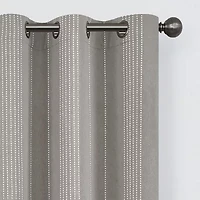 Eclipse Ronneby Stripe Grommet Top Blackout Single Curtain Panel
