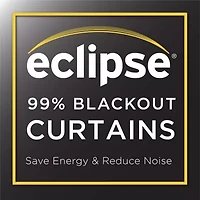 Eclipse Ronneby Stripe Grommet Top Blackout Single Curtain Panel