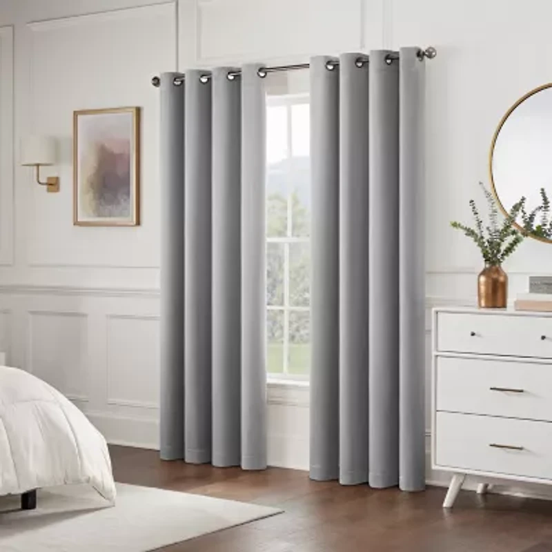 Eclipse Hayward Grommet Top Energy Saving Blackout Single Curtain Panel