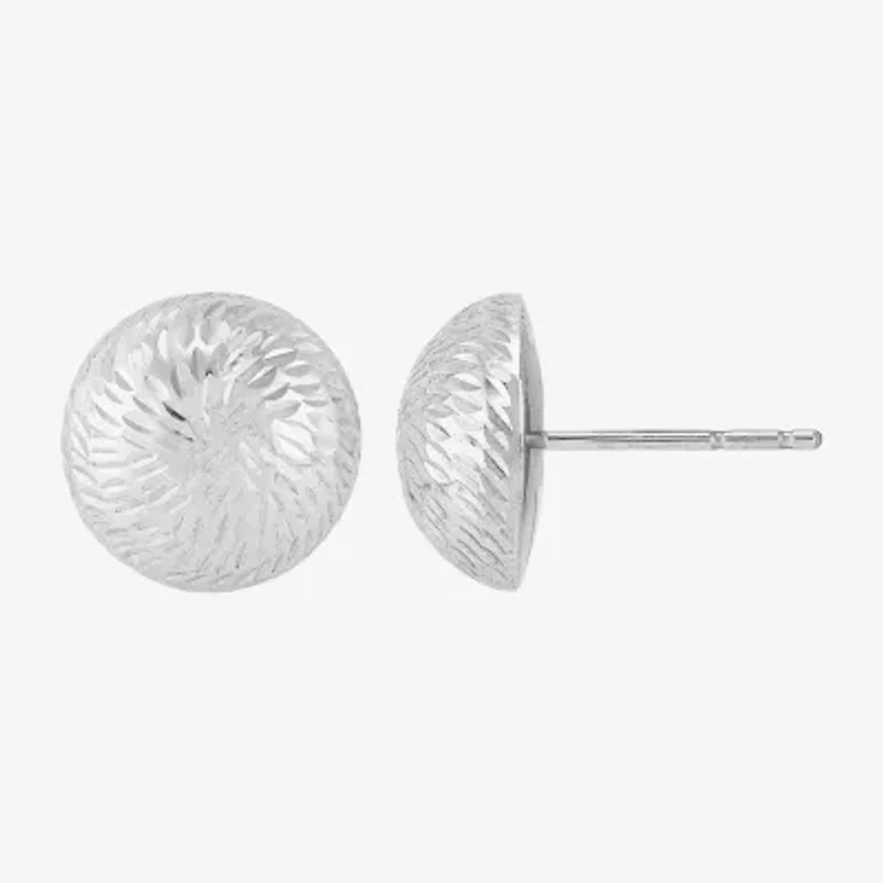 14K Gold 10mm Dome Stud Earrings