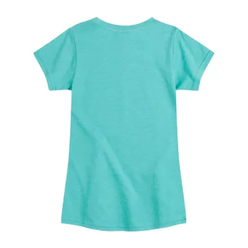 Little & Big Kid Girls Crew Neck Short Sleeve Regular Fit Spongebob Graphic T-Shirt