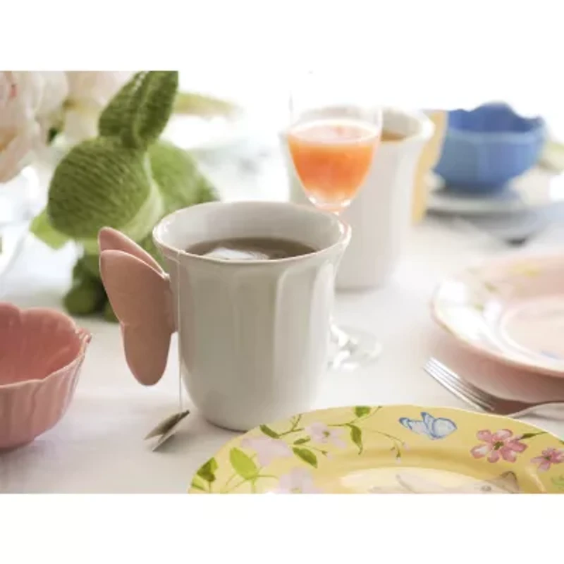 Linden Street Easter Butterfly Stoneware Mugs