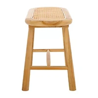 Anikka Wooden Rattan Bench