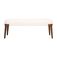 Maila Velvet Wooden Bench