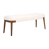 Maila Velvet Wooden Bench
