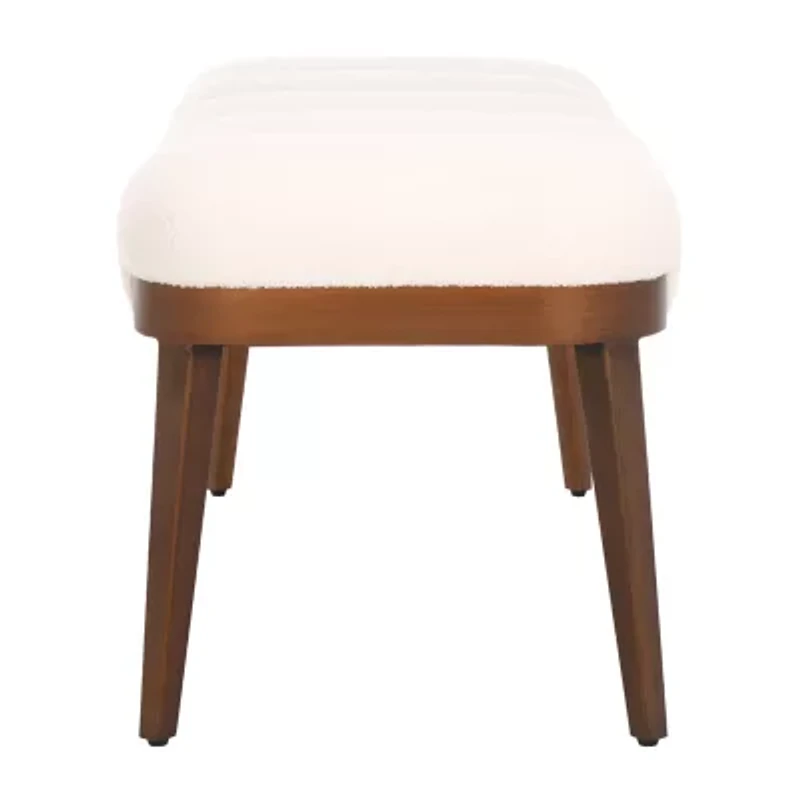 Maila Velvet Wooden Bench