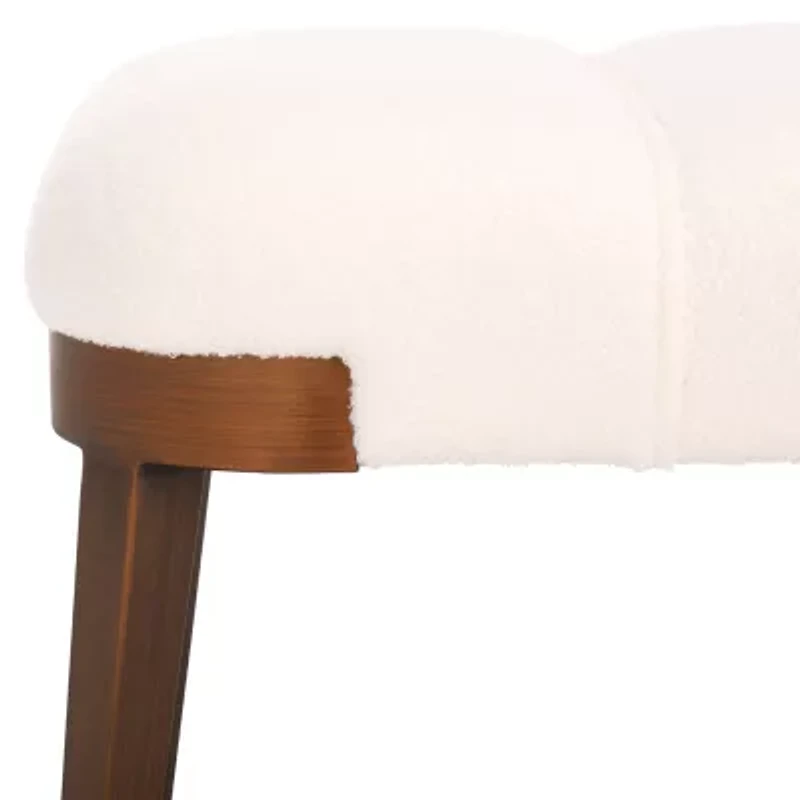 Maila Velvet Wooden Bench