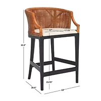 Safavieh Brando Counter Height Upholstered Bar Stool