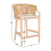 Safavieh Brando Counter Height Upholstered Bar Stool