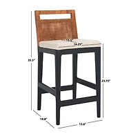 Safavieh Darin Counter Height Upholstered Bar Stool