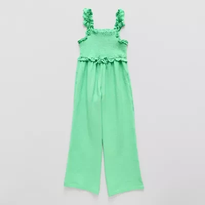 Thereabouts Little & Big Kid Girls Square Neck Sleeveless Jumpsuit