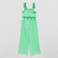 Thereabouts Little & Big Kid Girls Square Neck Sleeveless Jumpsuit