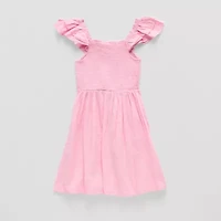Thereabouts Little & Big Kid Girls Short Sleeve A-Line Dress