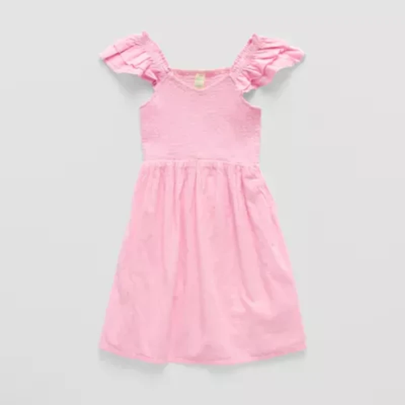 Thereabouts Little & Big Kid Girls Short Sleeve A-Line Dress