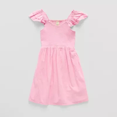 Thereabouts Little & Big Kid Girls Short Sleeve A-Line Dress