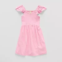 Thereabouts Little & Big Kid Girls Short Sleeve A-Line Dress
