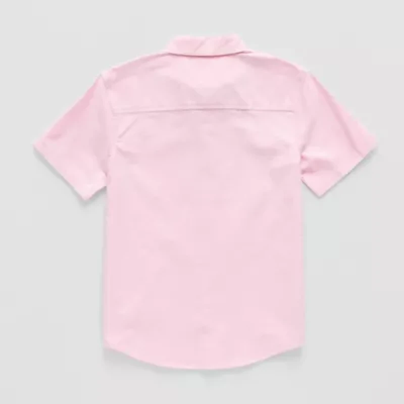 Thereabouts Little & Big Kid Boys Short Sleeve Regular Fit Button-Down Shirt