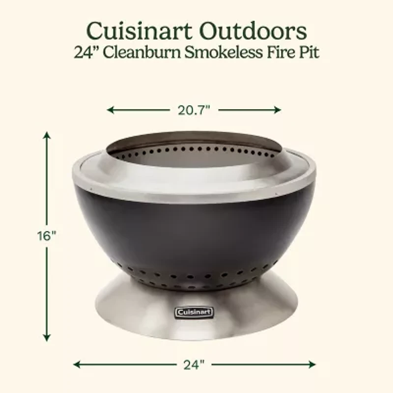 Cuisinart Outdoor 24” Cleanburn Smokeless Fire Pit