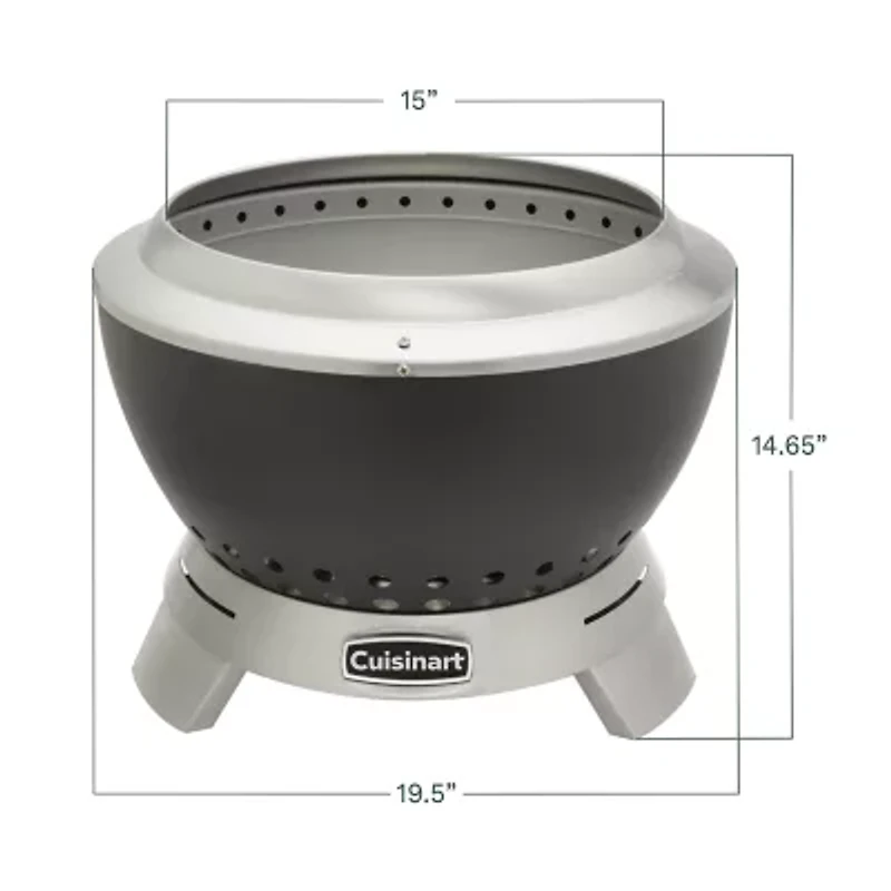 Cuisinart Outdoor 19.5” Cleanburn Smokeless Fire Pit