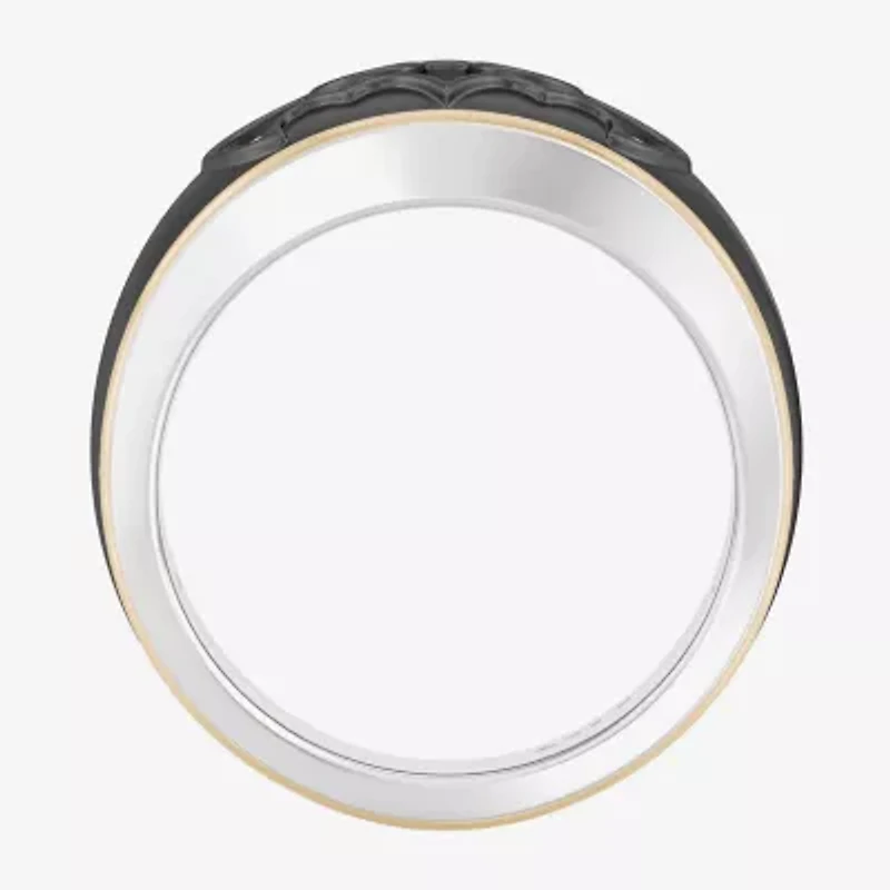 Batman Unisex Adult Genuine Black Onyx 14K Gold Over Silver Sterling Fashion Ring