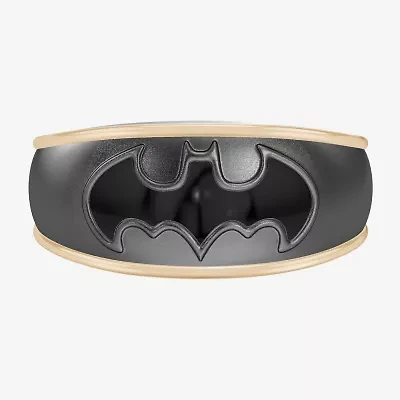 Batman Unisex Adult Genuine Black Onyx 14K Gold Over Silver Sterling Fashion Ring