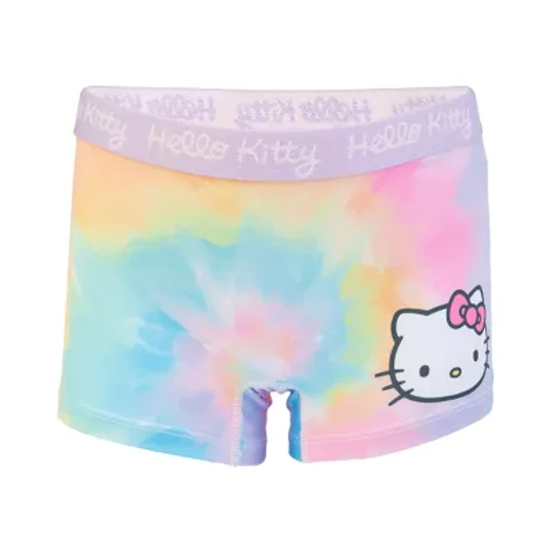 Little & Big Kid Girls Hello Kitty 4 Pack Multi-Pack Boyshort Panty Gabp4583